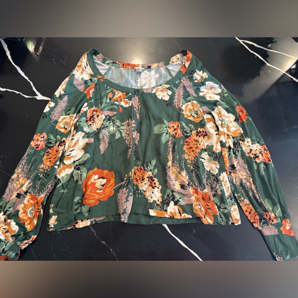 Floral Green Women's Top